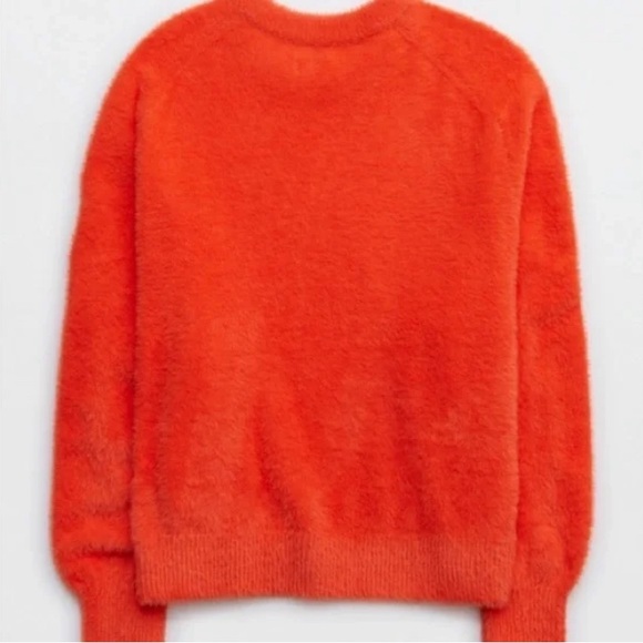 Aerie 🧡❤️🧡 Flurry Crewneck Sweater Pullover Small Red/Orange RARE - Picture 15 of 15